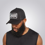 KOBO Metal Plate Trucker Hat: Lagos Midnight Black