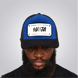 KOBO Metal Plate Trucker Hat: Naija Federal Blue