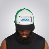 KOBO Metal Plate Trucker Hat: Lagos Naija Green