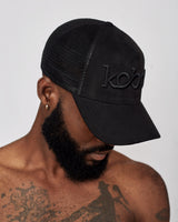 KOBO Suede Trucker Hat: Midnight Black