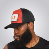 KOBO Metal Plate Trucker Hat: A.A.F. Hot Red