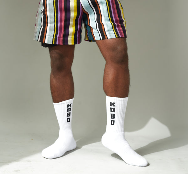 KOBO Crew Socks: White