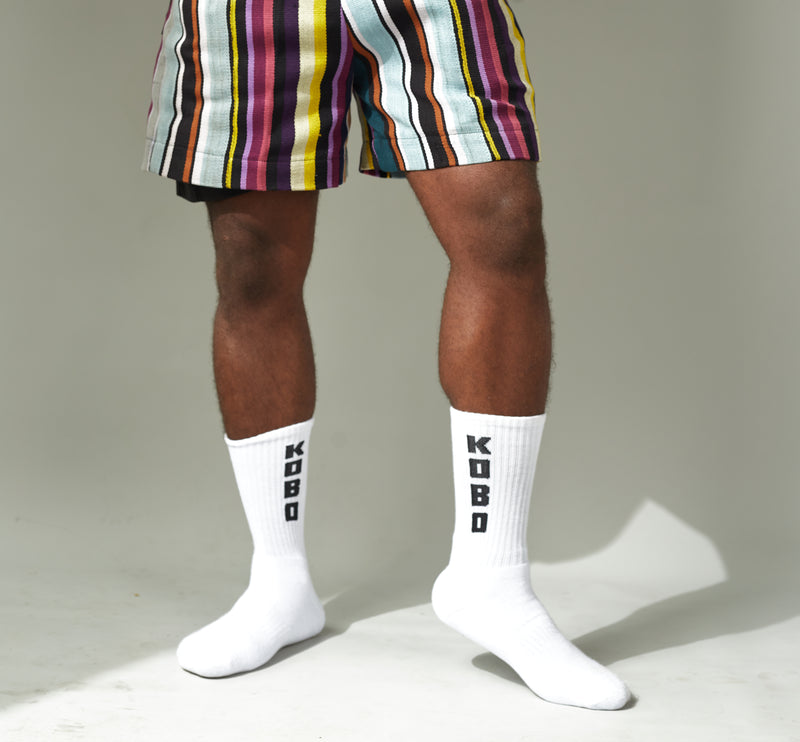 KOBO Crew Socks: White